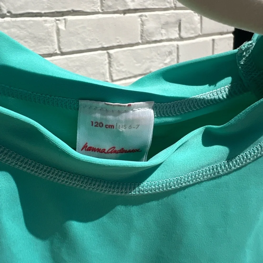 Hanna Andersson Kids Short Sleeve Rash Guard - Turquoise